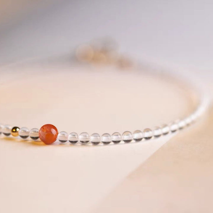 Gathering Fortune - Bracelet en pierres précieuses en cristal transparent