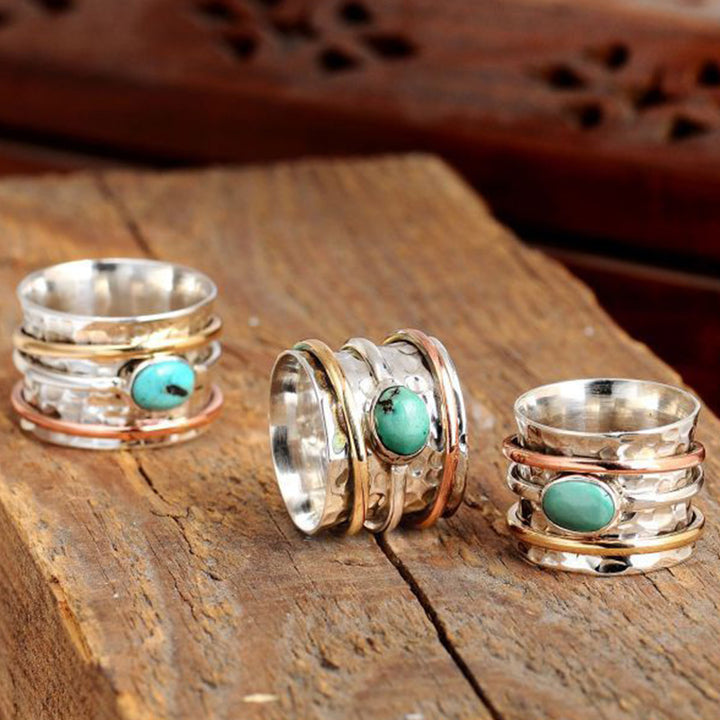 Bague porte-bonheur en pierre de lune Olivenorma