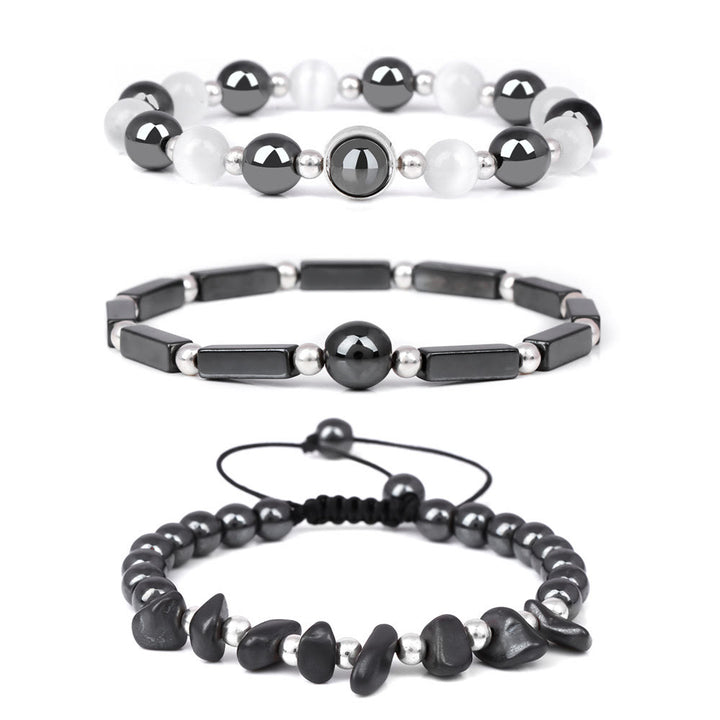 Bracelet en cristal naturel Olivenorma « Healing Wishes » en 3 pièces