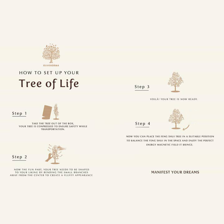 Olivenorma Vous êtes aimé - Arbre Feng Shui en pierre de quartz rose