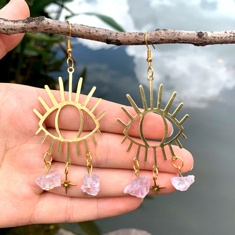 Boucles d'oreilles pendantes en cristal Olivenorma Evil Eye Tears Star