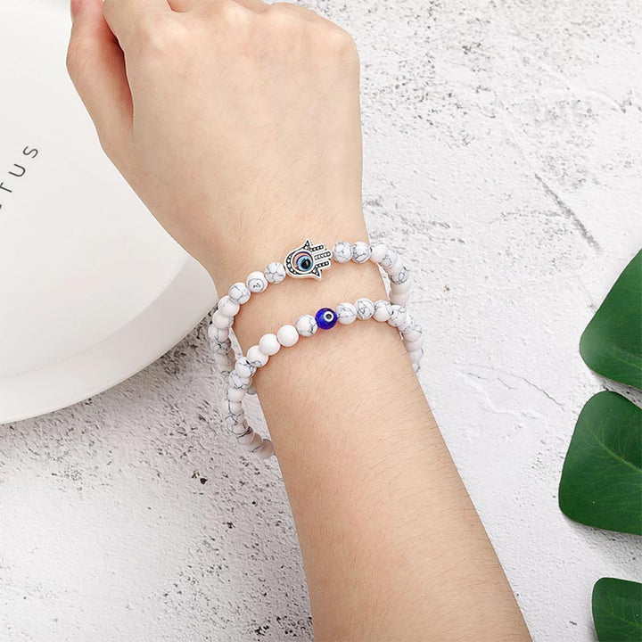 Bracelet de protection contre le mauvais œil avec Hamsa Olivenorma
