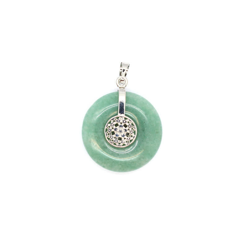 Collier Arbre de vie avec boucle de paix en cristal naturel Olivenorma