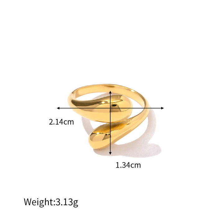 Bague irrégulière ajustable en malachite naturelle Olivenorma