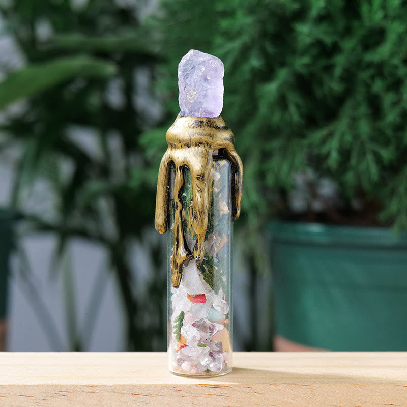 Olivenorma « Witch's Wish » – Bouteille d'énergie en pierre brute de cristal naturel