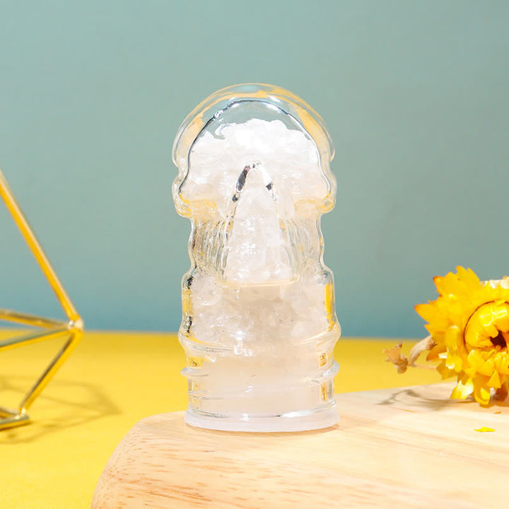 Bouteille d'eau en cristal avec crâne Olivenorma