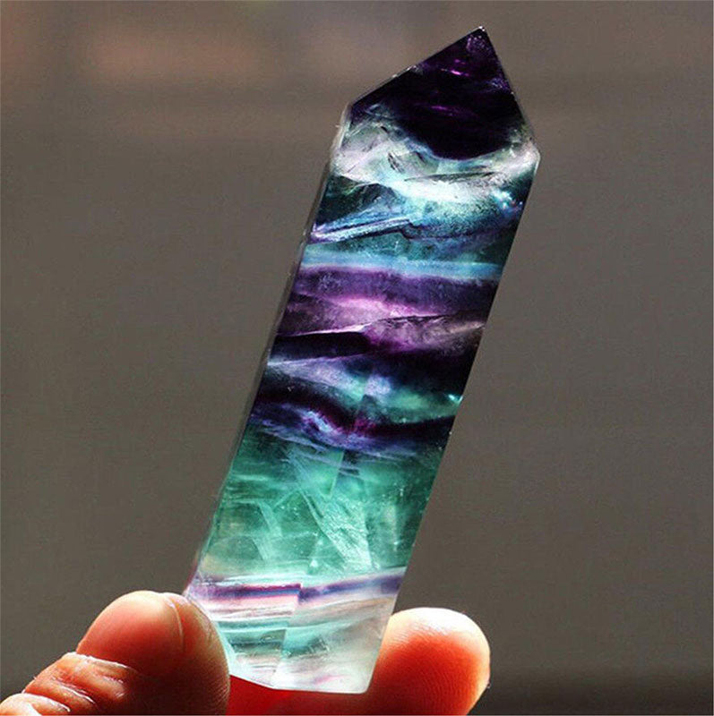 Baguettes de cristal Reki en croûte naturelle de fluorite