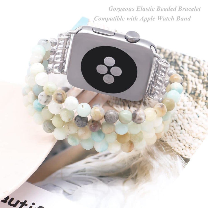 Bracelet de montre compatible avec le bracelet en perles d'œil de tigre Olivenorma