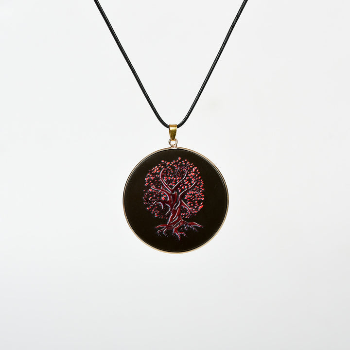 Collier Arbre de Vie en Cristal Hamsa Chakra Olivenorma