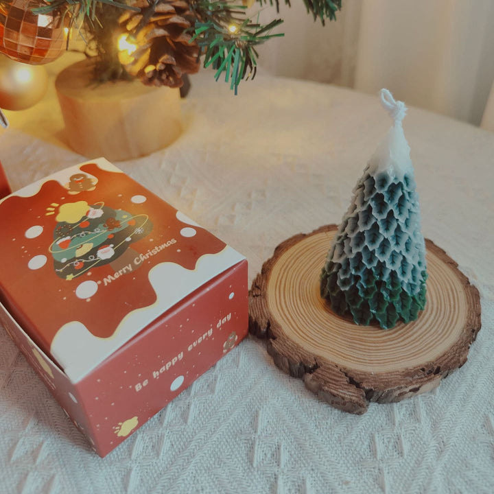 Bougie sculptée pour sapin de Noël Olivenorma