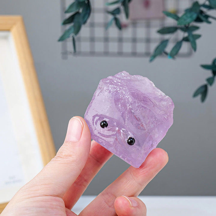 Décoration en pierre précieuse en cristal naturel brut de hérisson elfe Olivenorma