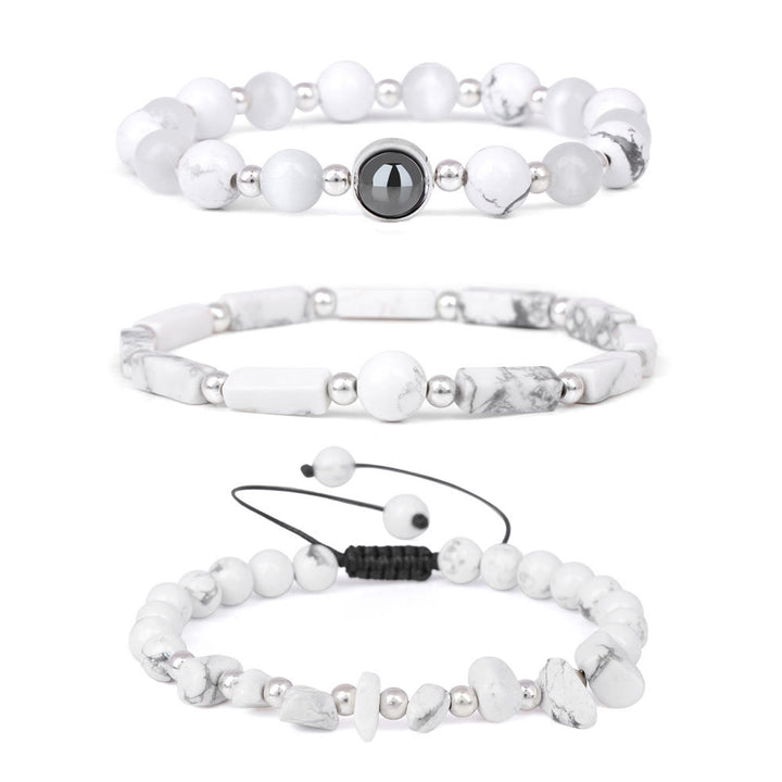 Bracelet en cristal naturel Olivenorma « Healing Wishes » en 3 pièces