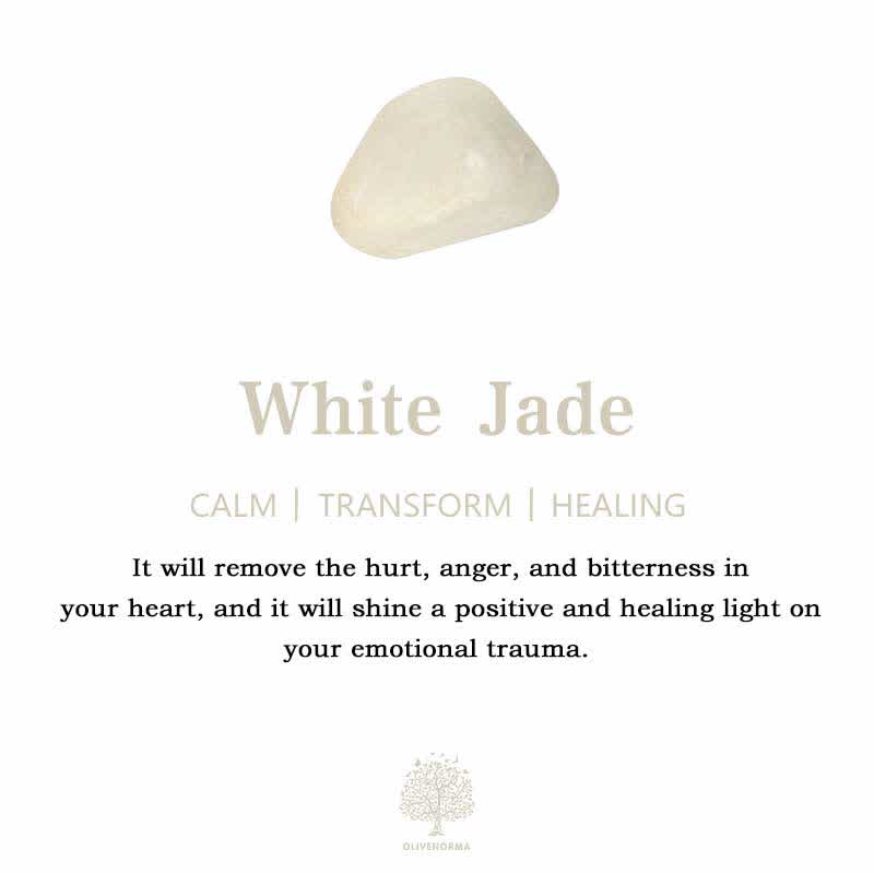 Sphère de cristal de transformation en jade blanc Olivenorma