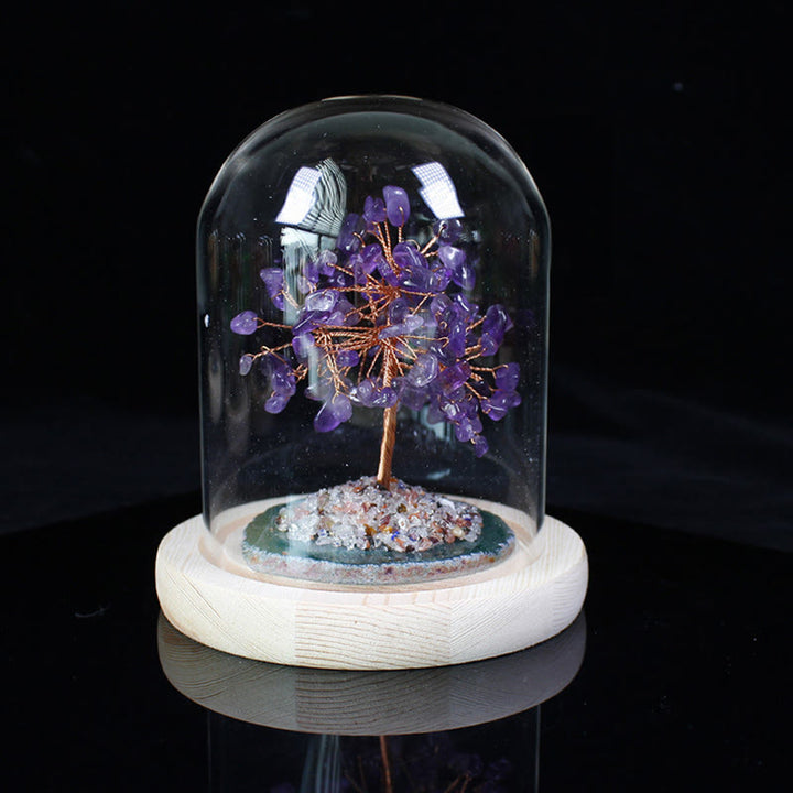Décoration en verre pour arbre à fleurs en cristal naturel concassé Olivenorma