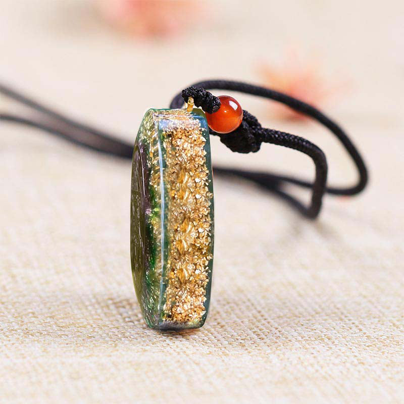 Collier symbole du cube de Métatron en péridot Olivenorma