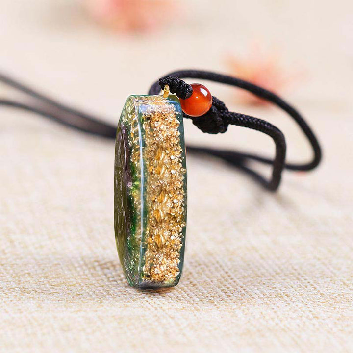 Collier symbole du cube de Métatron en péridot Olivenorma