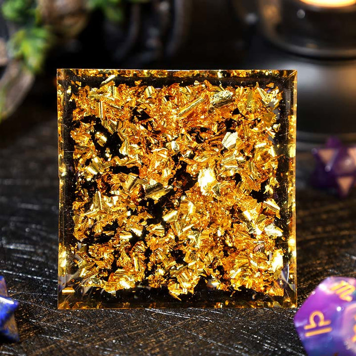 Boule d'améthyste Olivenorma Gravier d'obsidienne Zodiac Balance Orgone Pyramide