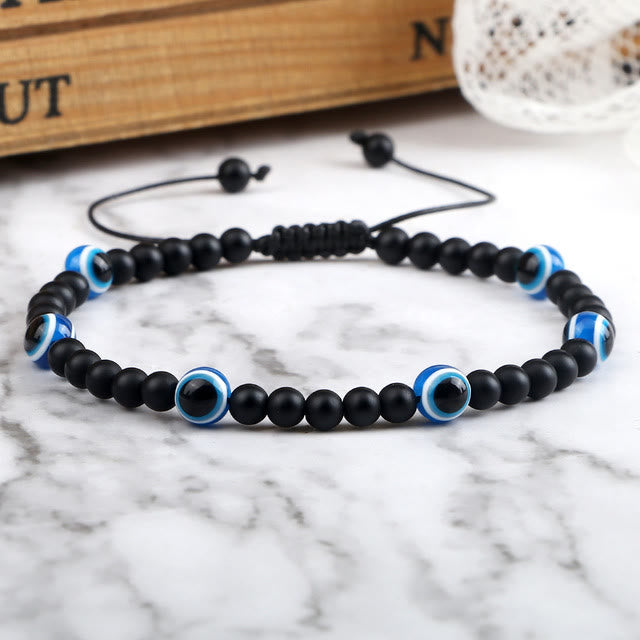 Bracelet de perles en œil de tigre et mauvais œil Olivenorma