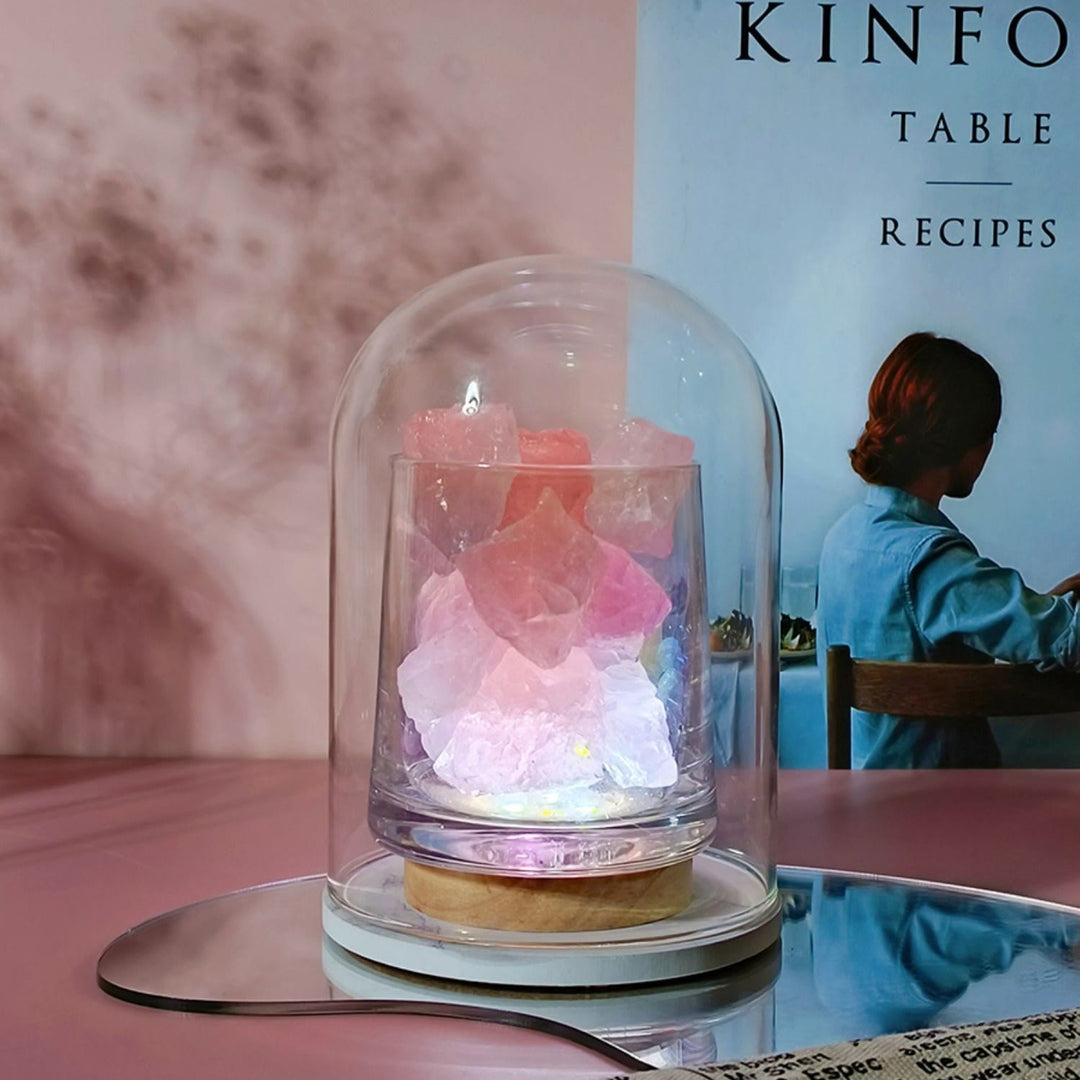 Lampe d'aromathérapie en cristal de pierre avec diffuseur sans feu Olivenorma