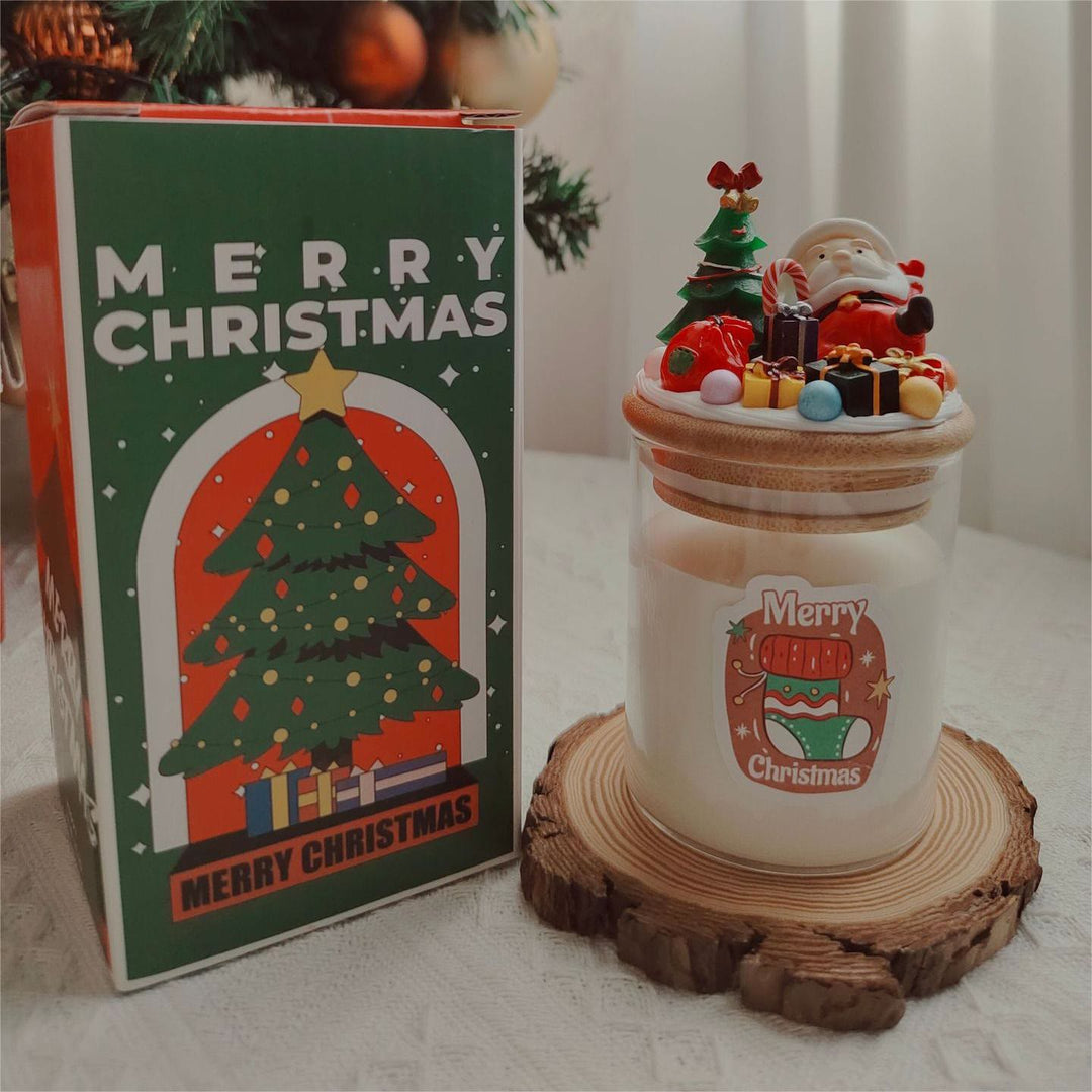 Bougie décorative de Noël du Père Noël Olivenorma