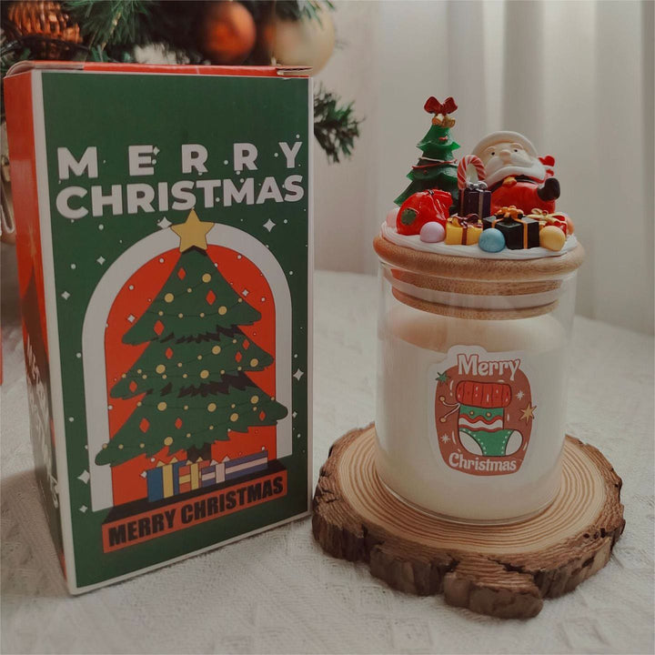 Bougie décorative de Noël du Père Noël Olivenorma