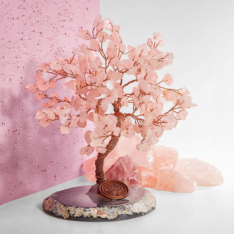 Olivenorma Love Harmony - Arbre Feng Shui en Quartz Rose