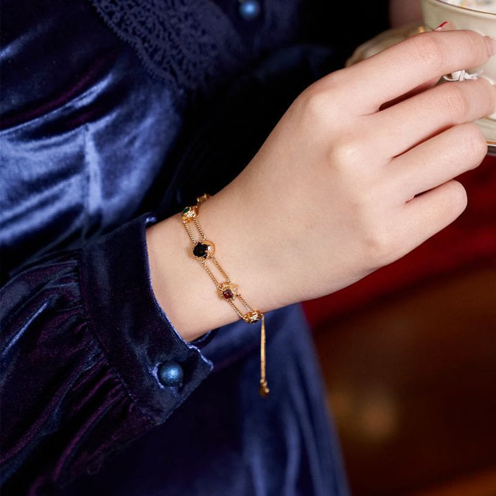 Bracelet double couche style rétro occidental Olivenorma