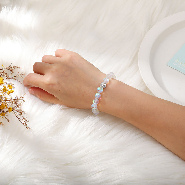 Bracelet Olivenorma en perles de verre et cristal de zircon