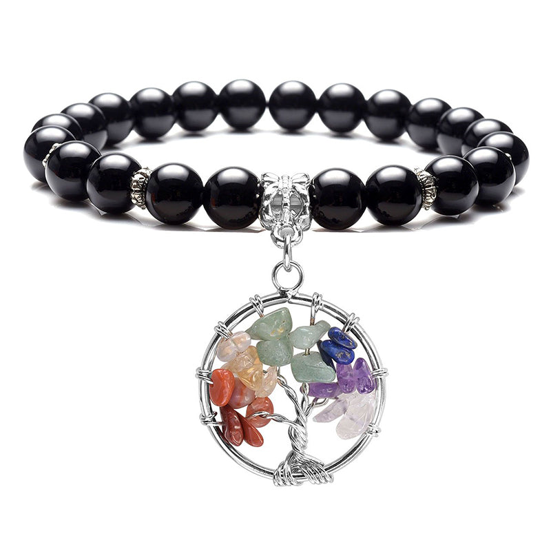 Bracelet Chakra Arbre de Vie Améthyste
