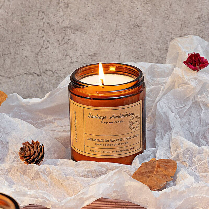 Bougie parfumée sans fumée en verre pour la maison Olivenorma