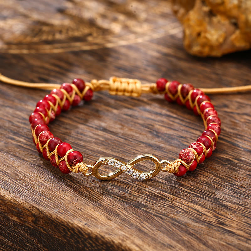 Bracelet en pierre rouge empereur Olivenorma