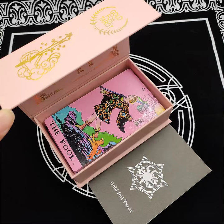 Cartes de tarot en plastique PVC imperméables roses Olivenorma 78ps