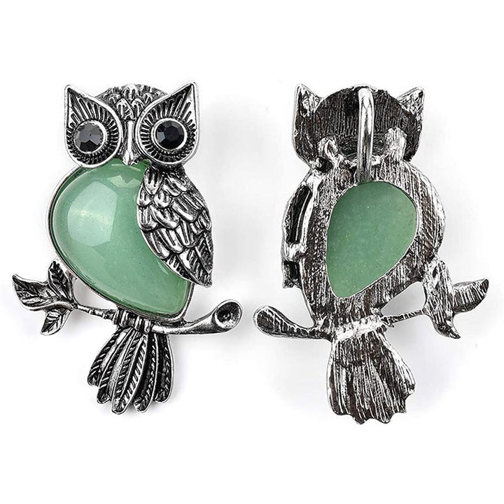 Collier hibou en pierre naturelle Olivenorma