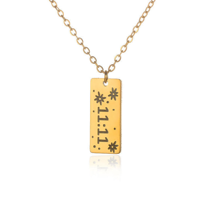 Collier porte-bonheur numéro angélique Olivenorma 11:11