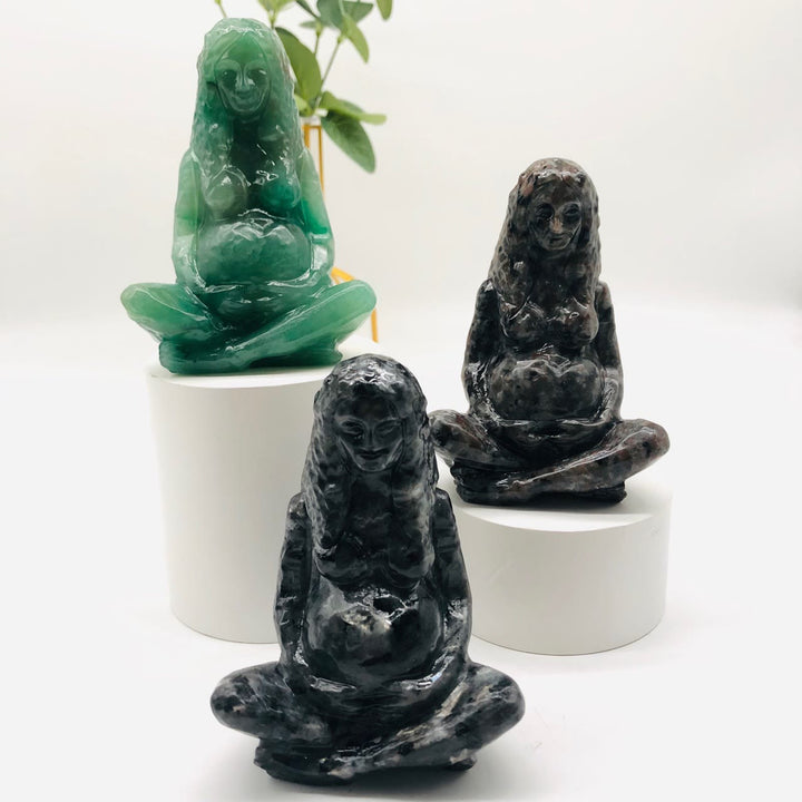 Statue de main naturelle Olivenorma de la déesse Gaia, sculpture décorative