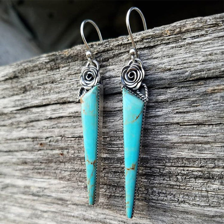 Boucles d'oreilles gouttes d'eau turquoise