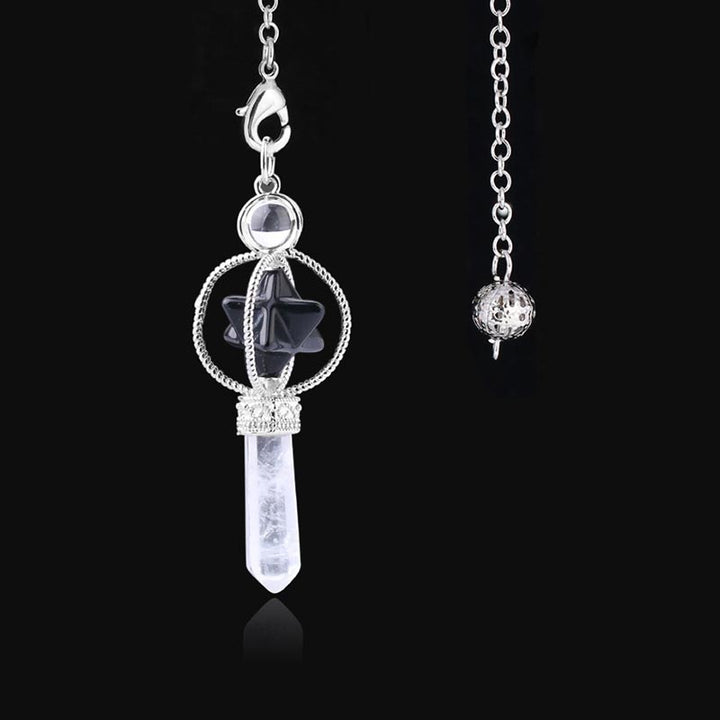 Pendule en pierre de cristal naturel
