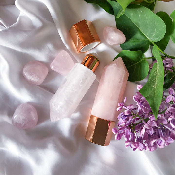 Baguettes de cristal d'huile essentielle énergétique en quartz rose olivenorma