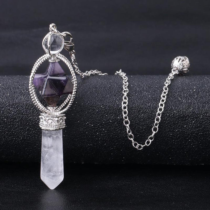 Pendule en pierre de cristal naturel