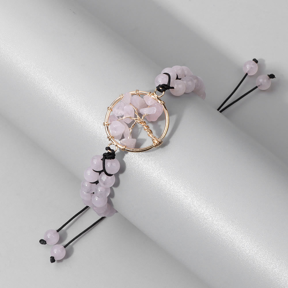 Bracelet Arbre de vie tressé double en perles de 6 mm Olivenorma