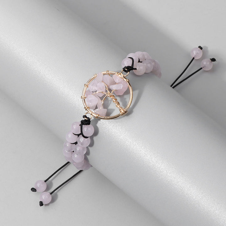 Bracelet Arbre de vie tressé double en perles de 6 mm Olivenorma