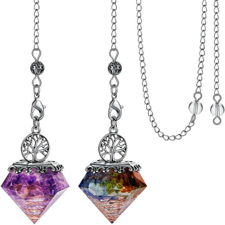 Pendule géométrique en cristal naturel Arbre de vie Olivenorma