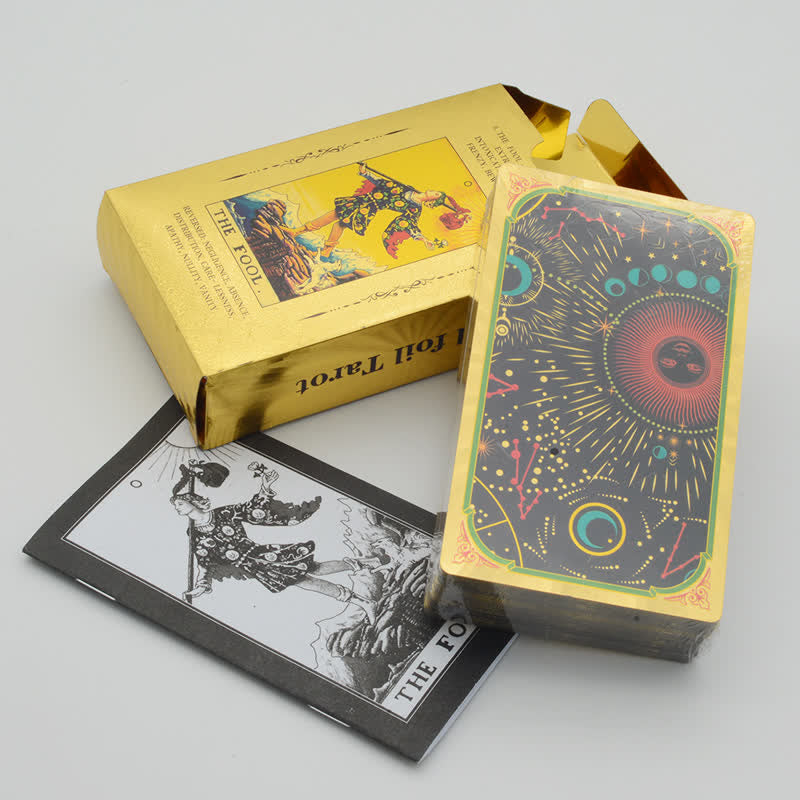 Carte de tarot délicate en feuille d'or Olivenorma