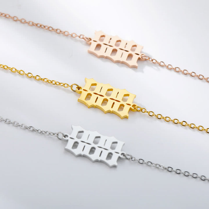 Bracelet de cheville spirituel avec numéro d'ange