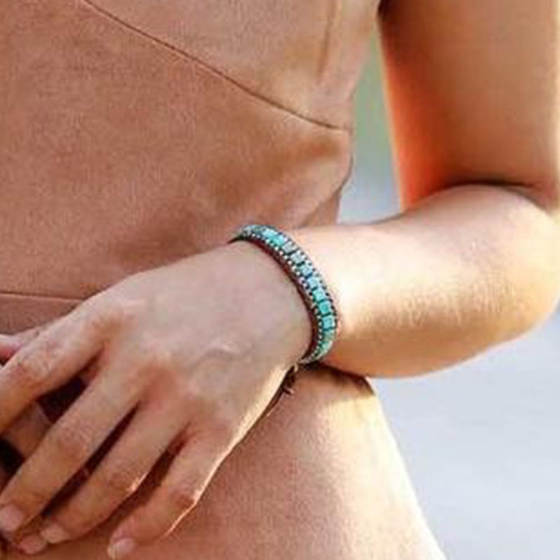 Bracelet Orgonite en Turquoise et Roche Olivenorma