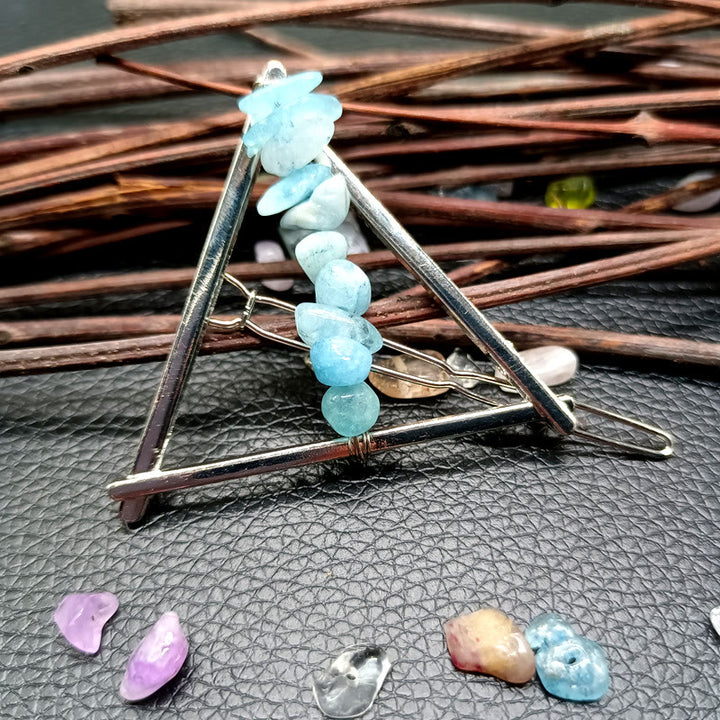 Olivenorma Cristal Triangle Gravier Géométrique Accessoires pour Cheveux Peigne Épingle à Cheveux