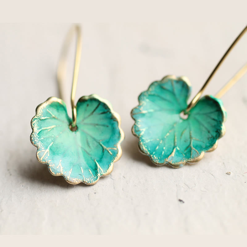 Boucles d'oreilles en feuille de turquoise Olivenorma