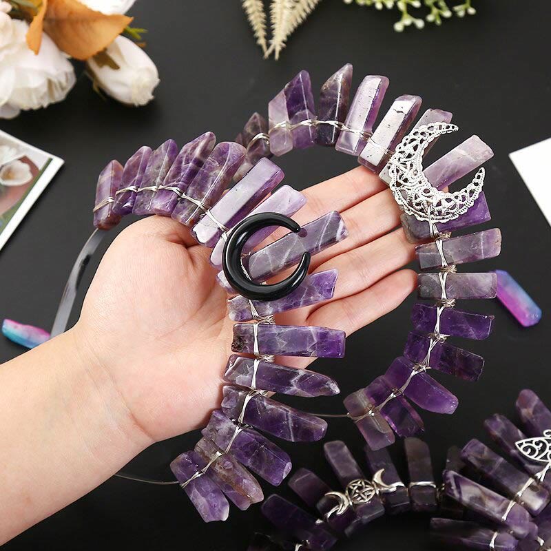 Couronne de cristal à tube plat en forme d'étoile de lune tridimensionnelle Olivenorma