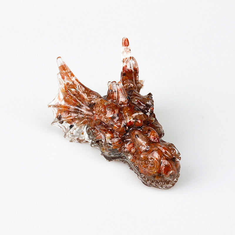 Décoration en pierre précieuse de dragon en cristal naturel Olivenorma