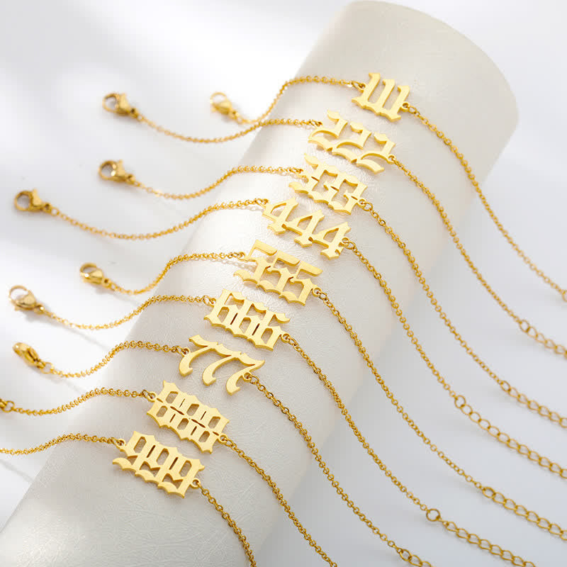 Bracelet de cheville spirituel avec numéro d'ange